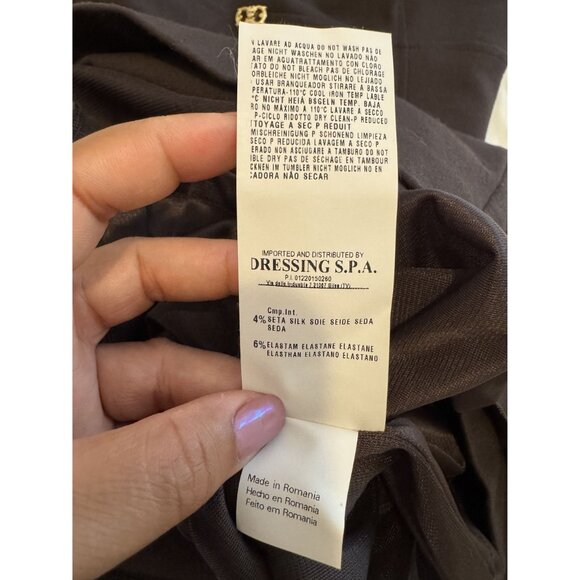 Class by Roberto Cavalli Women's Brown Gold RC Logo Knee Length Dress Size 8 - Picture 10 of 13